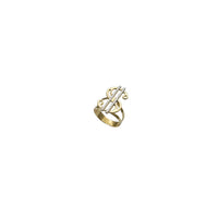 Yellow Gold Dollar Sign Ring (14K)