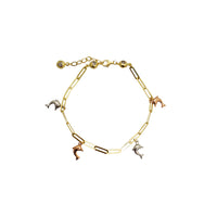 Dolphin Charm Bracelet (14K).