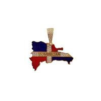 Enamel Dominican Republic Country Pendant (14K)