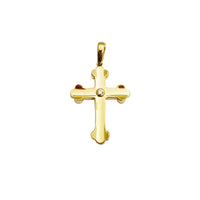 Sun & Twilight Double-Sided Cross Pendant (14K)