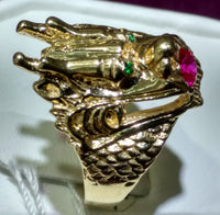 Dragon Head Men's Ring (14K) - Lucky Diamond 恆福珠寶金行 New York City 169 Canal Street 10013 Jewelry store Playboi Charlie Chinatown @luckydiamondny 2124311180