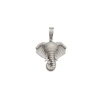 Cubic Zirconia Elephant Pendant (Silver)