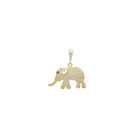 Iced-Out Elephant Pendant (Silver)
