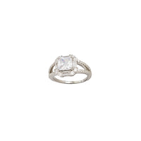 Zirconia Engagement Ring (Silver)