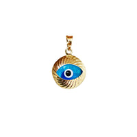 Evil Eye Fluted Bezel Pendant (14K)