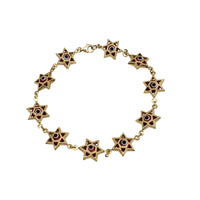 Red Stars Evil Eye Bracelet (14K).
