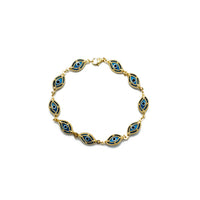 Chained Evil Eye Bracelet (14K).