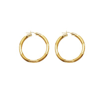 Florentine Diamond Cut Hoop Earring (10K)