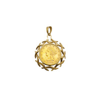 Ten D. Root Frame Gold Coin Pendant 1888 (14K)