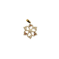 Cubic Zirconia Open Rose Pendant (14K)