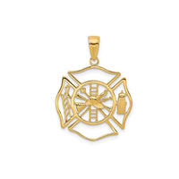 Fireman Shield Pendant (14K)