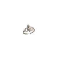 Textured Fleur de Lis Ring (Silver)