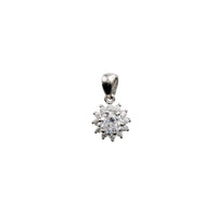 Cubic Zirconia Flower Pendant (Silver)