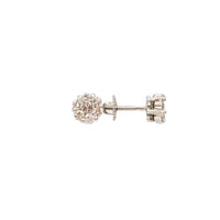 Diamond Flower Cluster Stud Earrings (14K)