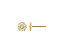 Flower Stud Earrings (14K)