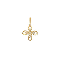 Cubic Zirconia Flower Marquise Pendant (14K)