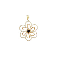 Flower CZ pendant (14K)