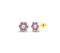 Flower Stud Earrings (14K)