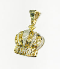 KING Crown Pendant (10K).
