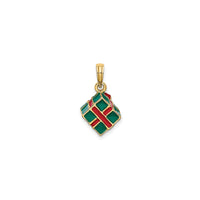 3D Enamel Gift Box Pendant (14K)