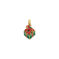 3D Enamel Gift Box Pendant (14K)