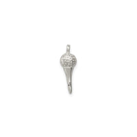 Golf Ball and Tee Pendant (Silver)