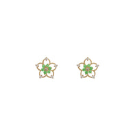 Flower Stud Earrings (14K)