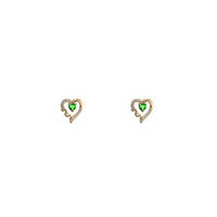 Heart with Love Stud Earrings (14K)