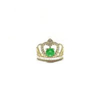 May Birthstone Crown CZ Ring (14K)