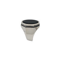 Octagon Black Onyx Ring (Silver)