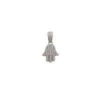 Iced-Out Hamsa Pendant (Silver)