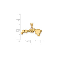 Plain Hawaii State Pendant (14K)