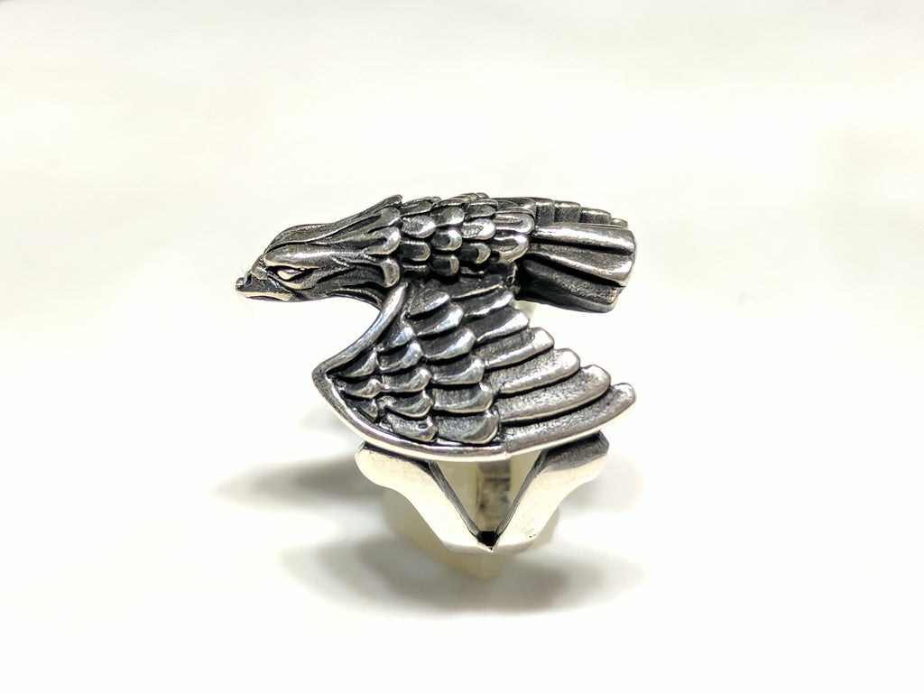 Antique-Finish Eagle Ring (Silver)