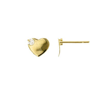Heart Stud Earrings (14K)
