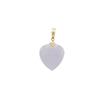 Puffy Heart Purple Jade Pendant (14K)