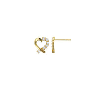 Heart Stud Earrings (14K)