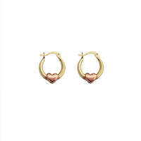Heart Hoop Earrings (14K)