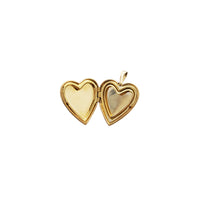 Butterfly Flower and Heart Locket (14K)