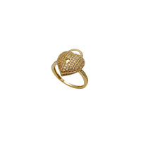 Zirconia Locked Heart Ring (14K)