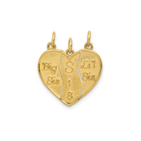 Break Apart "Sisters" Heart Pendant (14K)