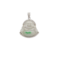 Buddha Jade Diamond Framed Pendant (14K)