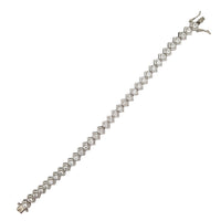 Icy Hexagon-Link Bracelet (Silver)