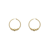 Motion Bead Hoop Earrings (14K)