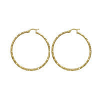 Diamond cut Hoop Earrings (14K)