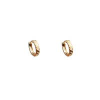 Diamond Cut Huggie Earrings (14K)
