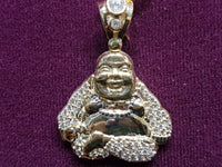 Iced Out Laughing Lotus Buddha Pendant 10K - Lucky Diamond 恆福珠寶金行 New York City 169 Canal Street 10013 Jewelry store Playboi Charlie Chinatown @luckydiamondny 2124311180