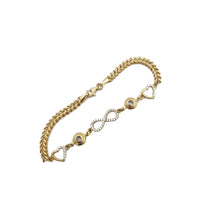Infinity & Heart Fancy Bracelet (14K).