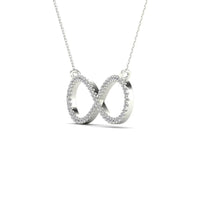 Diamond Stoneset Infinity Pendant Necklace (14K).