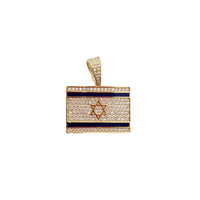 Enamel Israel Flag Pendant (14K)