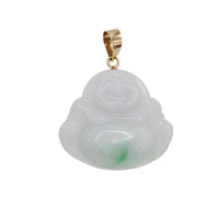 Laughing Buddha Jade Pendant (14K)